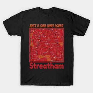 Streatham Map Woman T-shirt T-Shirt